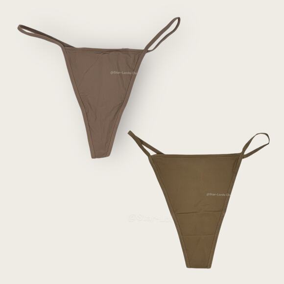 SKIMS Plus Size Underwear Bundle | 2X Fits Everybody T String Thong Umbre Oxide - Picture 1 of 6